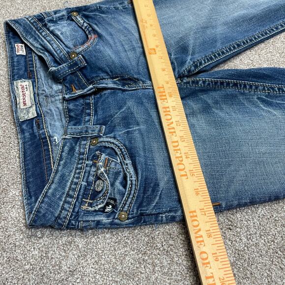 y2k grunge streetwear Mek Denim Portland boot jeans 27x30.5 dark wash western - Picture 3 of 12